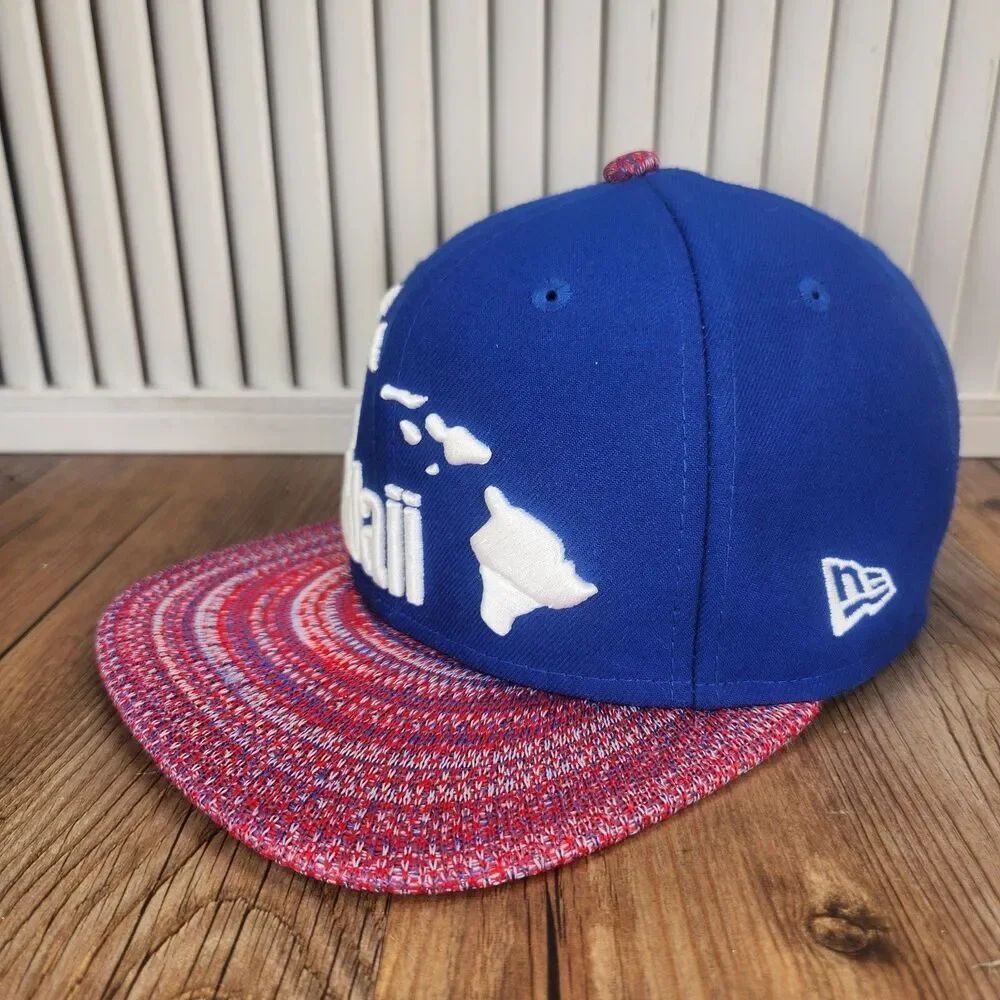 Hawaii New Era 9fifty Original Fit Snapback Hat Cap Blue Red Hawaiian Islands HI